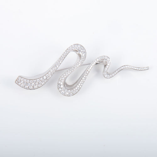 Broche Broche Wenpe or blanc diamants 58 Facettes