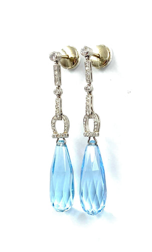 Boucles d'oreilles Exceptionnelles boucles d’oreille Art-Déco 58 Facettes