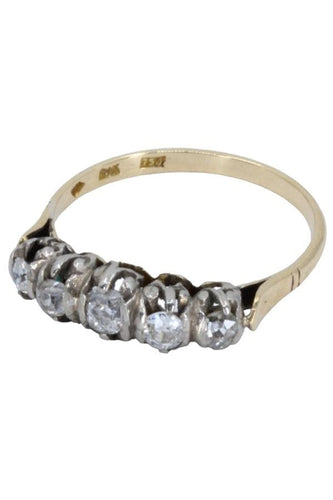 Bague BAGUE ANCIENNE JARRETIÈRE DIAMANTS 58 Facettes 059601