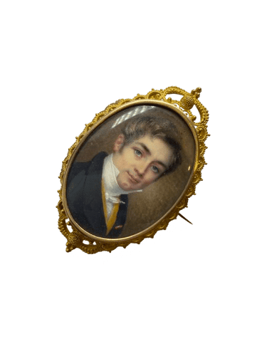 Broche BROCHE PORTRAIT OR 18K NACRE 58 Facettes