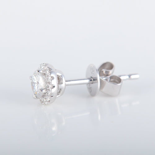 Boucles d'oreilles Paire de puces d'oreilles Diamants 58 Facettes