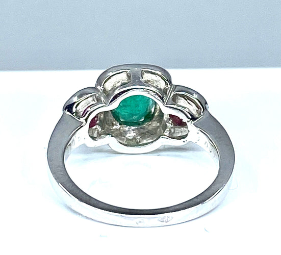 Bague 52 Bague émeraude rubis diamants 58 Facettes AB249