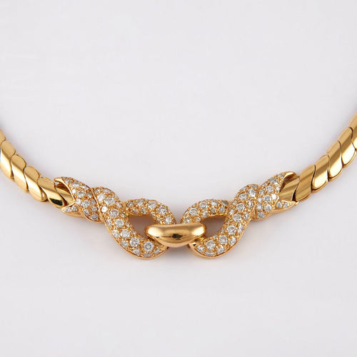 Collier Collier motif nœud Diamants 58 Facettes