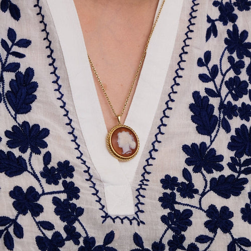 Pendentif Pendentif torsadé - camée ancien 58 Facettes 1040