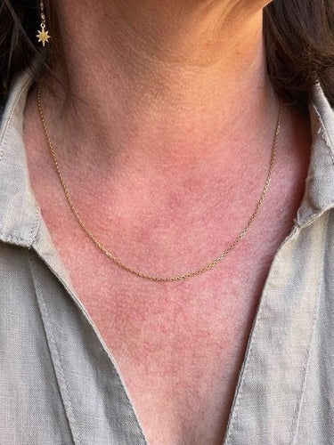 Collier CHAINE MAILLE FORÇAT DIAMANTÉE 58 Facettes 052971