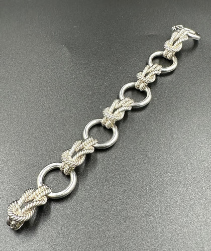 Bracelet HERMÈS. Bracelet vintage argent 800 58 Facettes