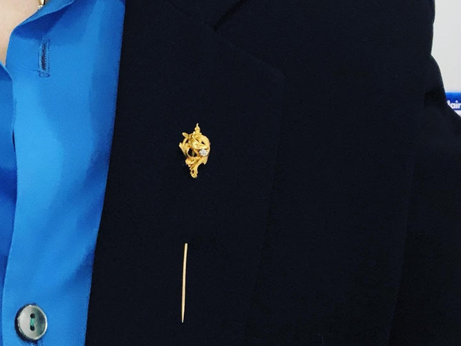 Broche Broche or jaune et diamant 58 Facettes