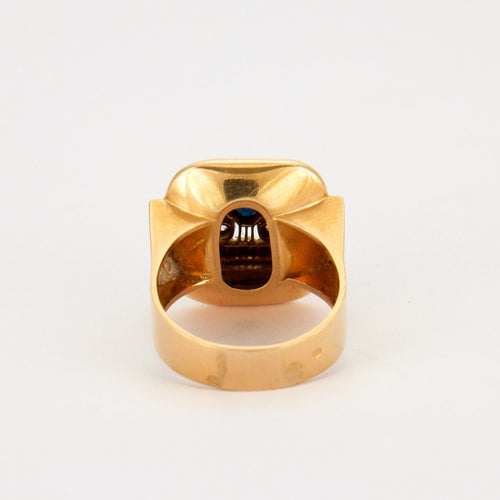 Bague 61 Bague Tank Saphir Diamants 58 Facettes