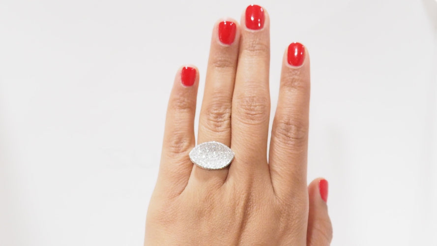 Bague 52.5 Bague feuille en Or blanc & Diamants 58 Facettes 18487