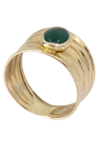 Bague 54 BAGUE MODERNE ÉMERAUDE CABOCHON 58 Facettes 074551