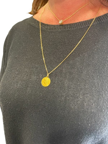 Pendentif MÉDAILLE VIERGE ANCIENNE 58 Facettes 055261