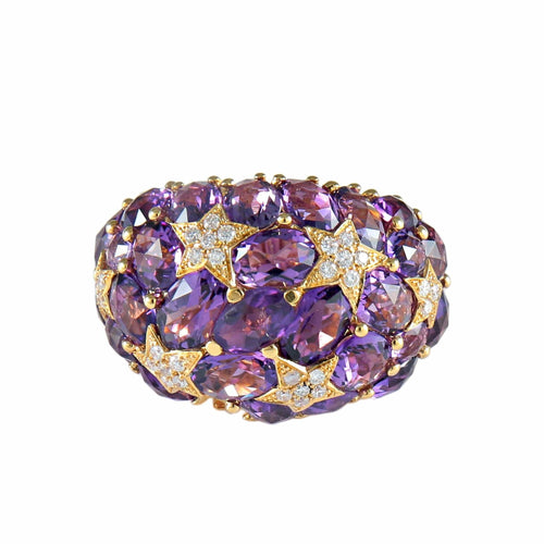 Bague 52 Bague Boule Améthystes 58 Facettes