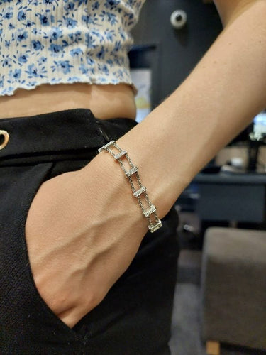 Bracelet BRACELET BARRETTES MODERNE DIAMANTS 58 Facettes 067591