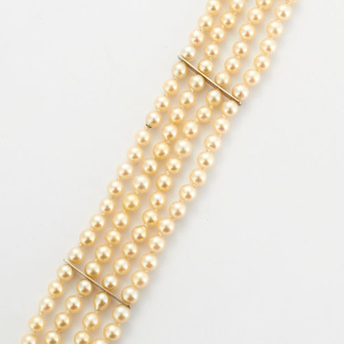 Bracelet Bracelet manchette perles fermoir diamants 58 Facettes