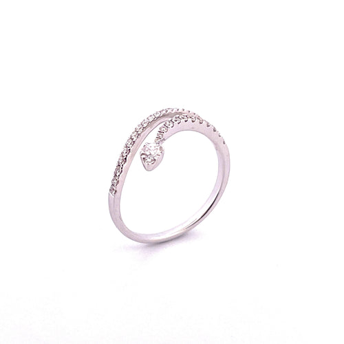Bague Bague serpent or blanc, diamants 58 Facettes