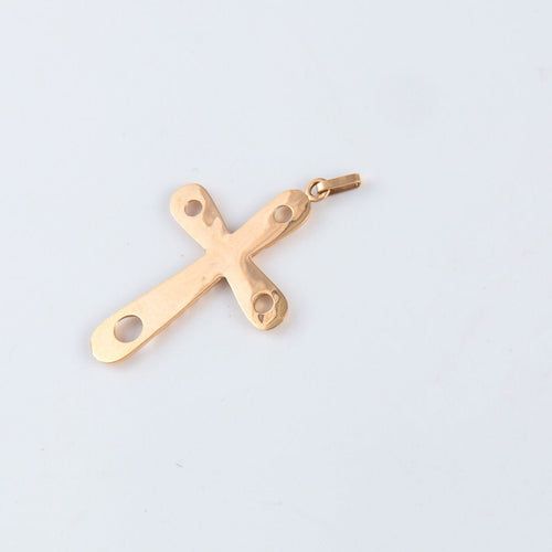 Pendentif Pendentif Croix or jaune 58 Facettes JE49