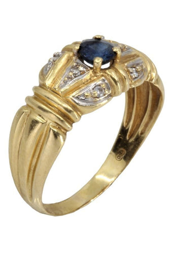 Bague 54 BAGUE MODERNE SAPHIR ET DIAMANTS 58 Facettes 054831