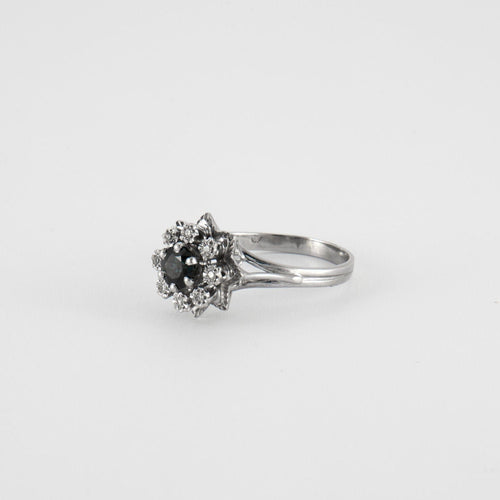 Bague 58.5 Bague Fleur Saphir Diamants 58 Facettes EL2-60