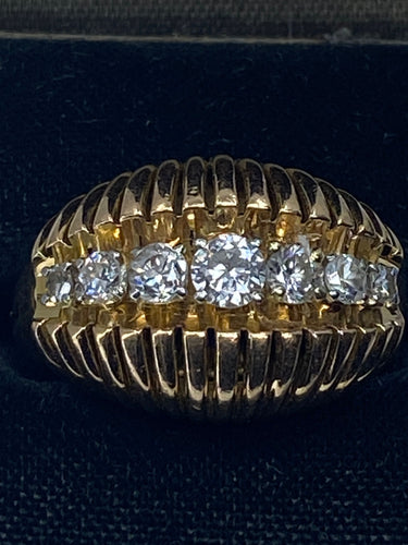 Bague 53 Bague en or, platine, diamants 58 Facettes