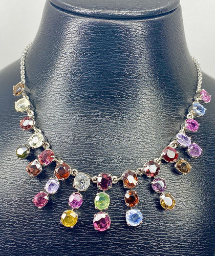 Collier Collier Grenat Péridot Améthyste 58 Facettes A 196