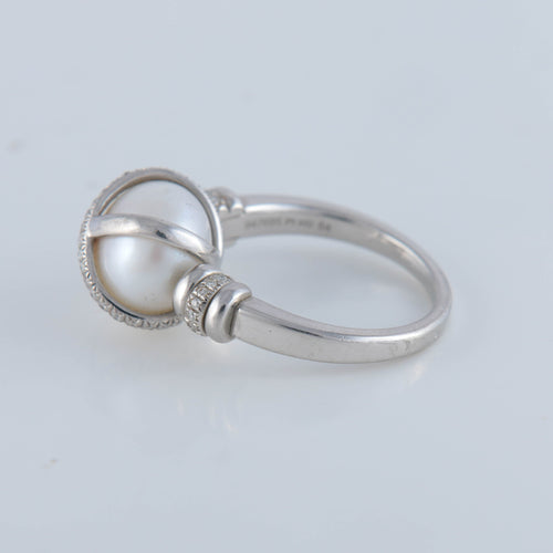 Bague 54 FRED - Bague "Baie des Anges" Perle Diamants 58 Facettes