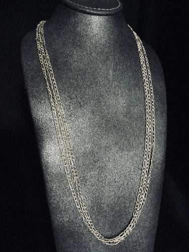 Collier Sautoir à Mailles Figaro, Argent 58 Facettes 598556