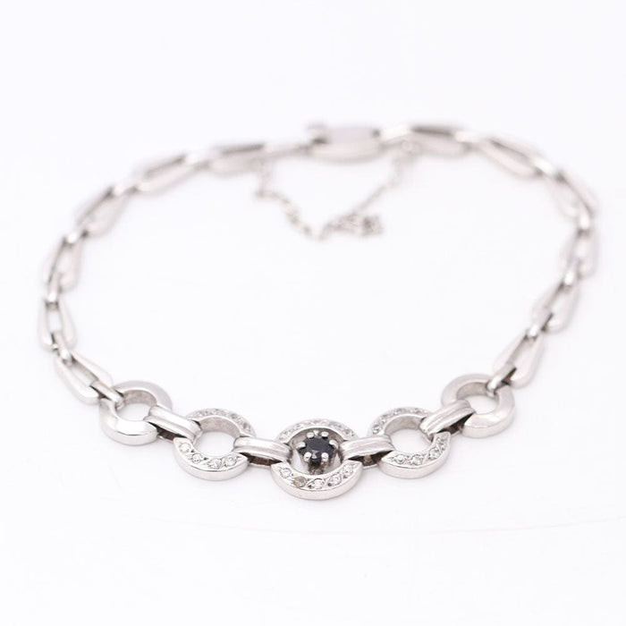 Bracelet Bracelet cercles Or blanc Zircone 58 Facettes E359019E