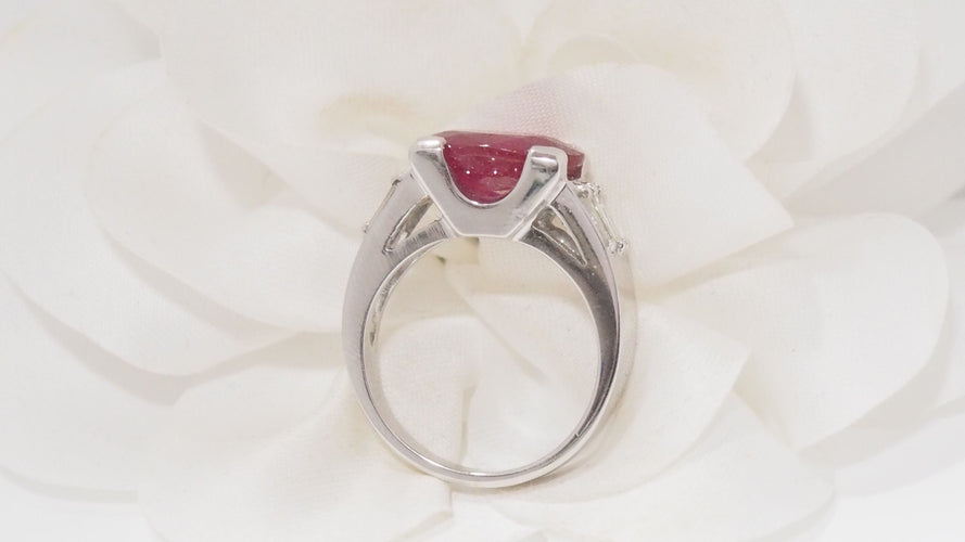 Bague 55.5 Bague en Or Blanc Rubis & Diamants 58 Facettes 31317