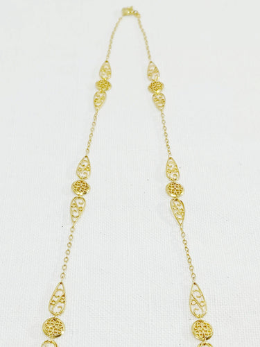 Collier Sautoir Art Nouveau Or Filigrané 58 Facettes 3074/1