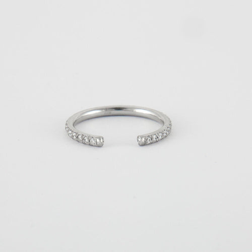 Bague 55 Bague en or blanc diamants 58 Facettes