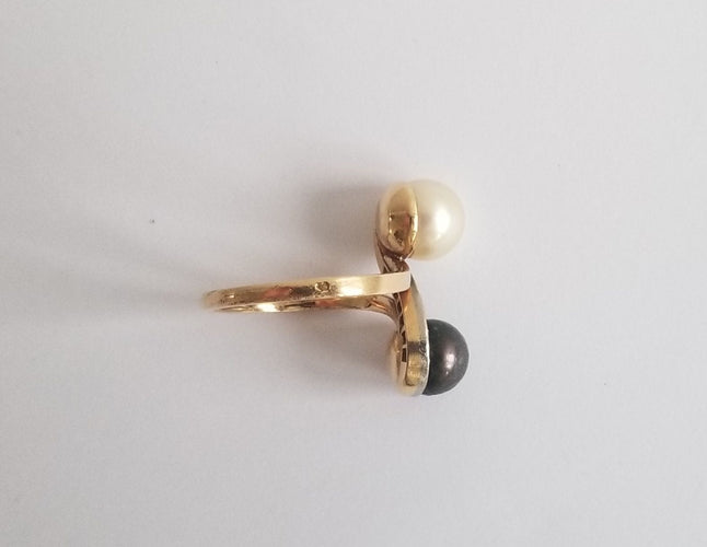 Bague 57 Bague Perles de culture et diamants anciens 58 Facettes