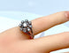 Bague 47 Bague marguerite en or blanc et diamants 58 Facettes AB158