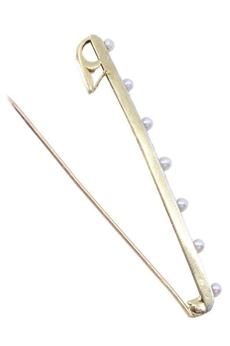 Broche BROCHE ART-DÉCO PERLES ET DIAMANTS 58 Facettes 069001