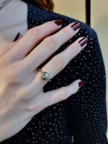 Bague 51 SOLITAIRE ANCIEN DIAMANT 0.10CT 58 Facettes 076561