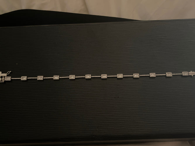 Bracelet Bracelet rivière Diamants or blanc 58 Facettes