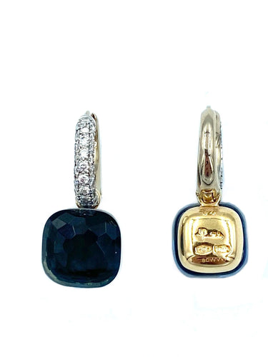 Boucles d'oreilles POMELLATO. Boucles d’oreilles topazes Blue London et diamants 58 Facettes