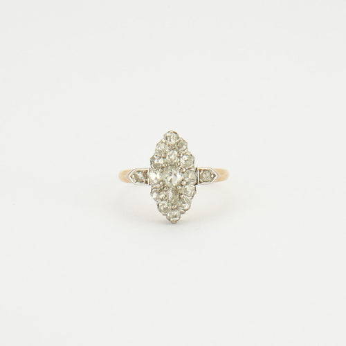 Bague Bague marquise ancienne pavage diamants 58 Facettes