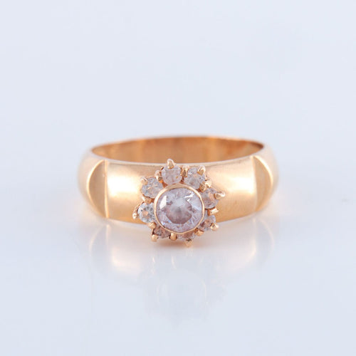 Bague 58 Bague Fleur pierres blanches 58 Facettes JE159