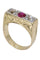 Bague BAGUE ART DÉCO RUBIS ET DIAMANTS 58 Facettes 059621