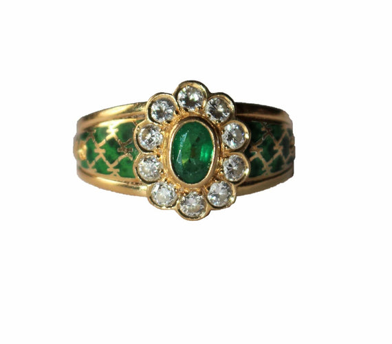 Bague KORLOFF bague marguerite émeraude 58 Facettes