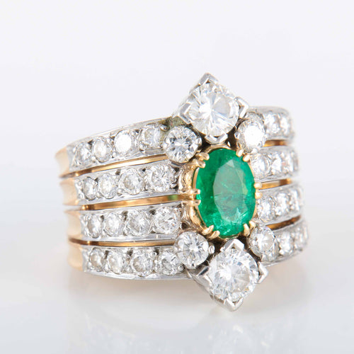 Bague 55 Bague Emeraude Diamants 58 Facettes 8392