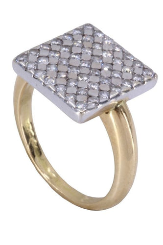 Bague 54 BAGUE PAVAGE DIAMANTS 58 Facettes 073801