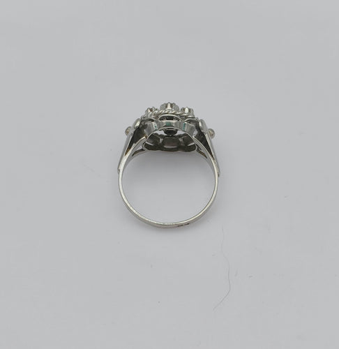 Bague 55.5 Bague vintage or platine diamants 58 Facettes