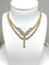 Collier Parure en or jaune, rose et blanc oxydes de zirconium 58 Facettes