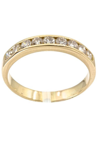 Bague DEMI-ALLIANCE DIAMANTS 58 Facettes 038881