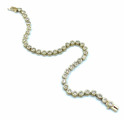 Bracelet Bracelet or jaune et diamants 58 Facettes