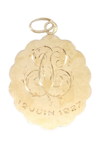 Pendentif MÉDAILLE ANCIENNE SIGNÉE DROPSY 58 Facettes 077241