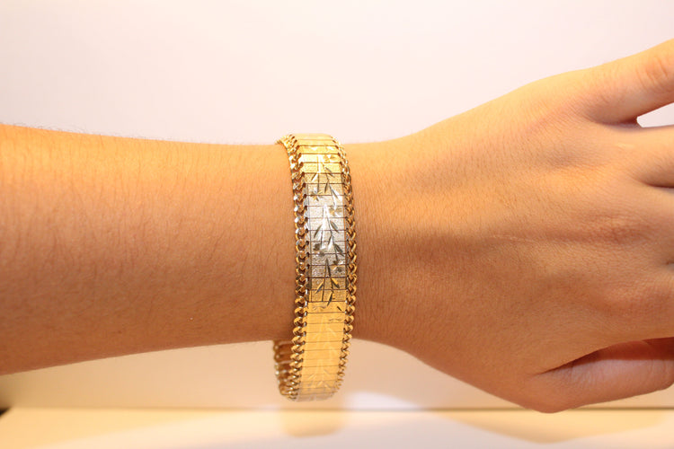 Bracelet Bracelet Or jaune Décor floral 58 Facettes 11002