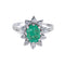 Bague Bague Marguerite Emeraude Diamants 58 Facettes