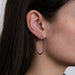 Boucles d'oreilles Créoles en Or blanc, diamants 58 Facettes